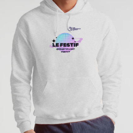 Sweat à capuche du programme festif